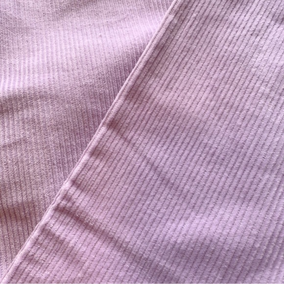 💜SOLD💜Monki Yoko Retro Corduroy Trousers High Waist Wide Leg Dusty Lilac - Picture 3 of 11